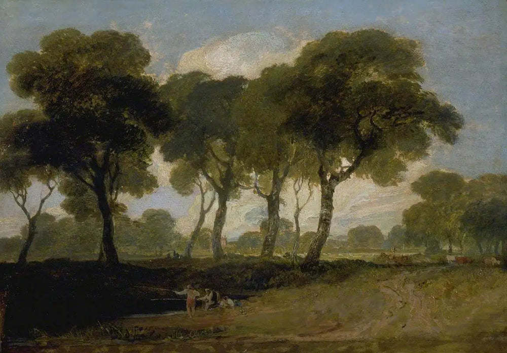 Reproduction du tableau « View on Clapham Common - J. M. W. Turner » par Alpha Reproduction en peinture à l’huile