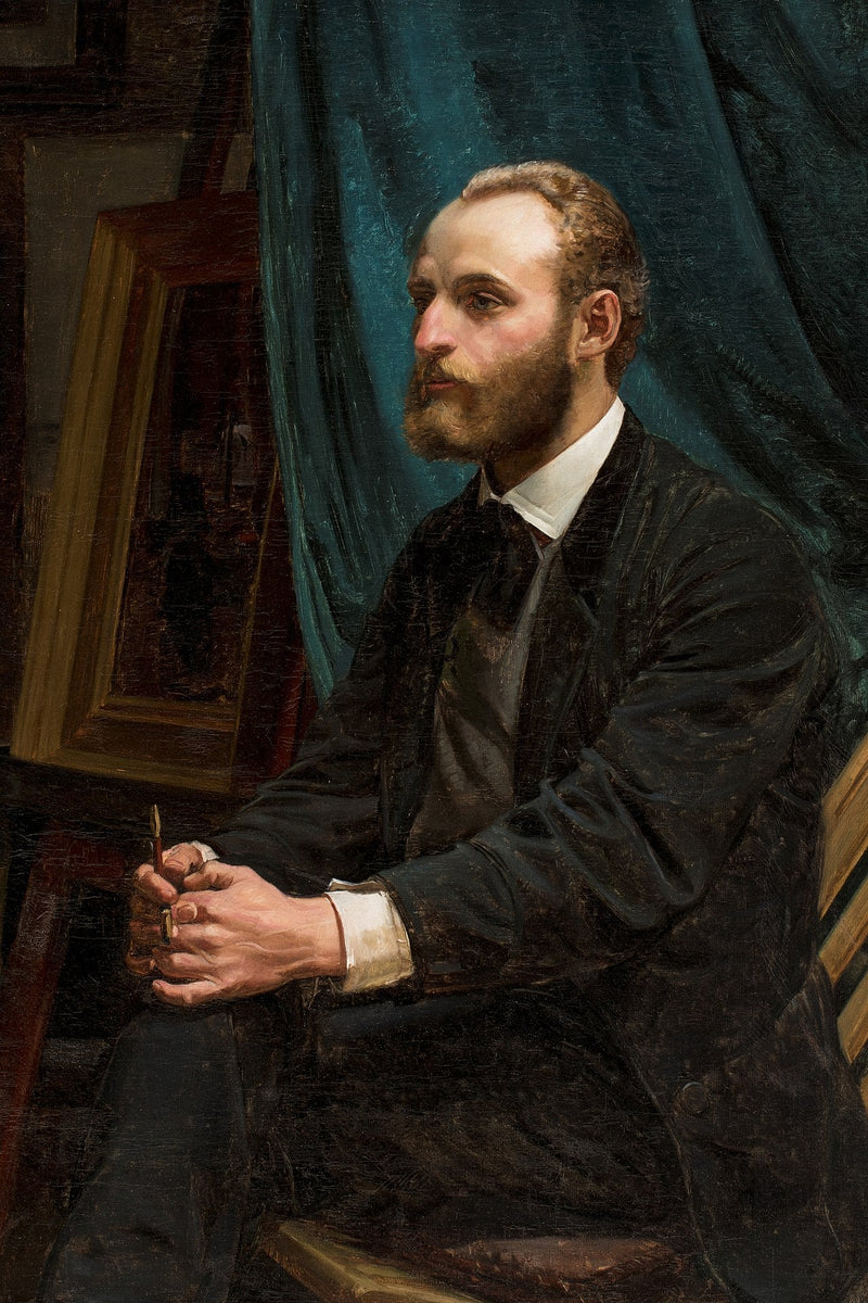 Viggo Johansen em seu estúdio - Michael Peter Ancher
