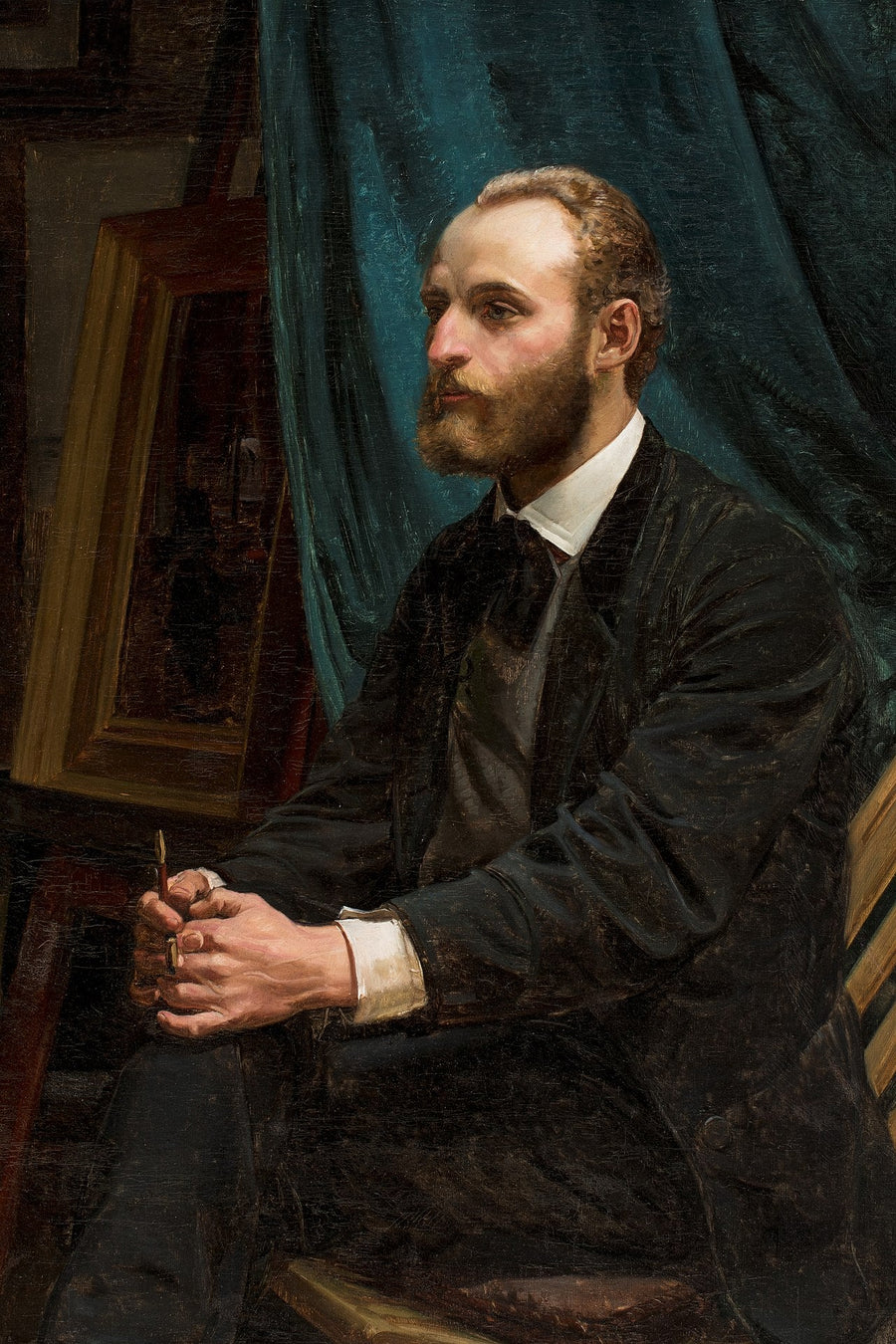 Viggo Johansen em seu estúdio - Michael Peter Ancher