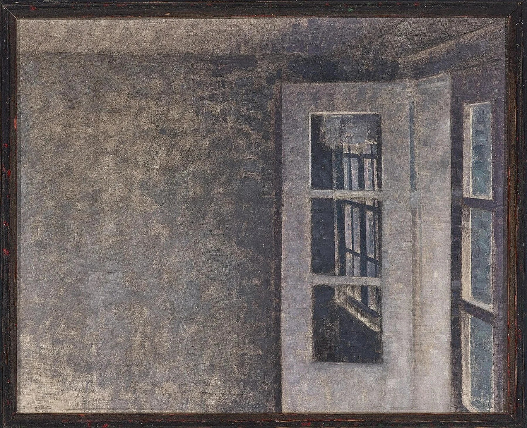 La Chambre au balcon à Spurveskjul, peinture de Vilhelm Hammershøi
