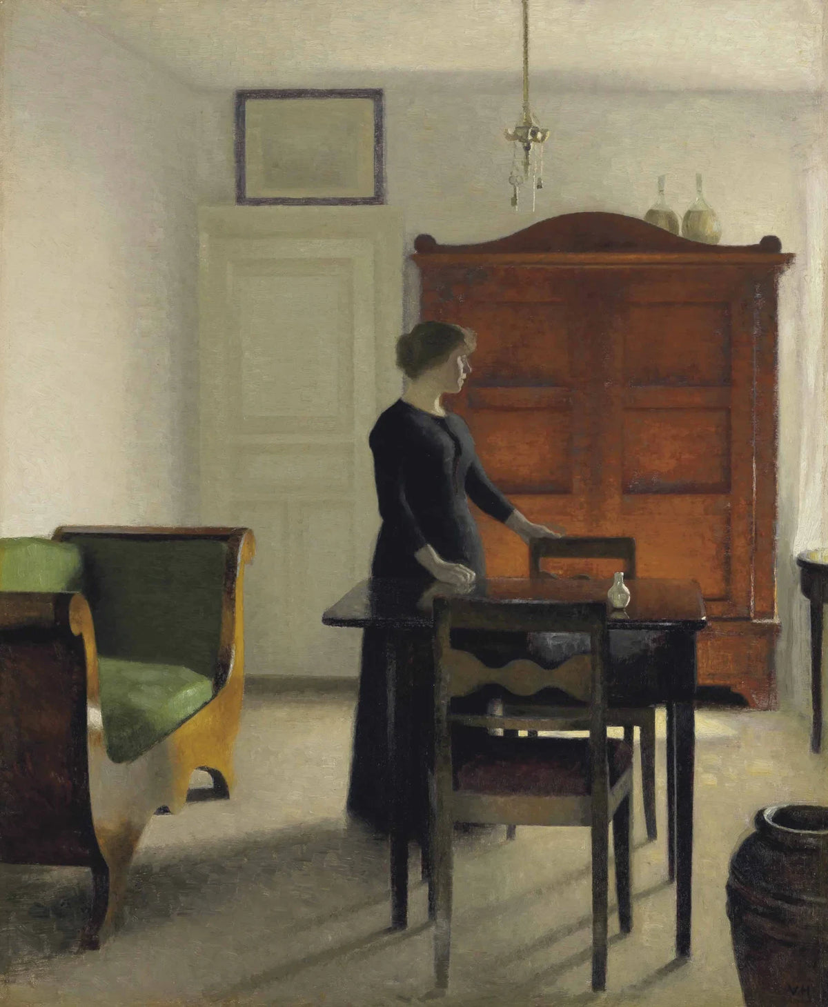 O Salão, 1897 - Vilhelm Hammershøi