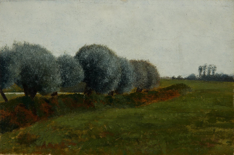 Paysage avec une rangée d’arbres - Vilhelm Hammershøi