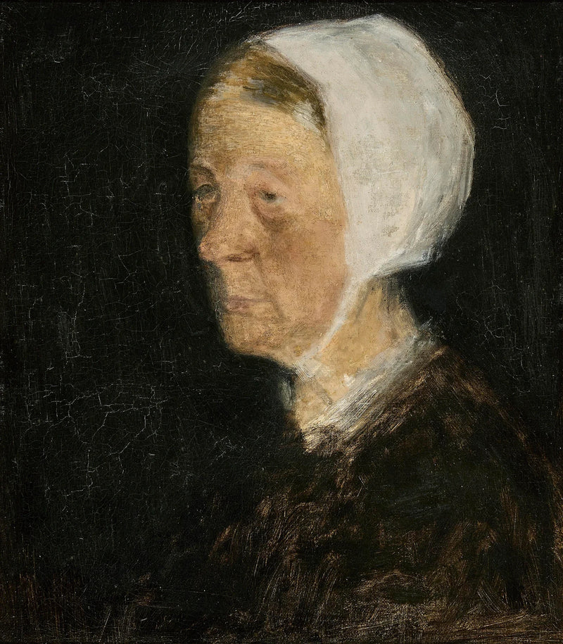 Vieille femme à la coiffe blanche - Vilhelm Hammershøi
