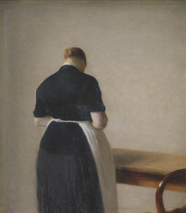 Mulher vista por trás - Vilhelm Hammershøi