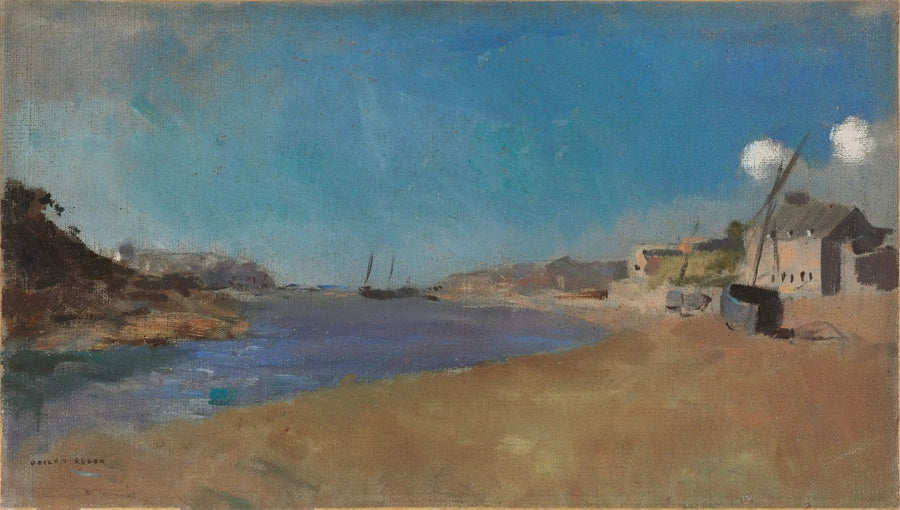 Vilarejo de pescadores, Bretanha - Odilon Redon