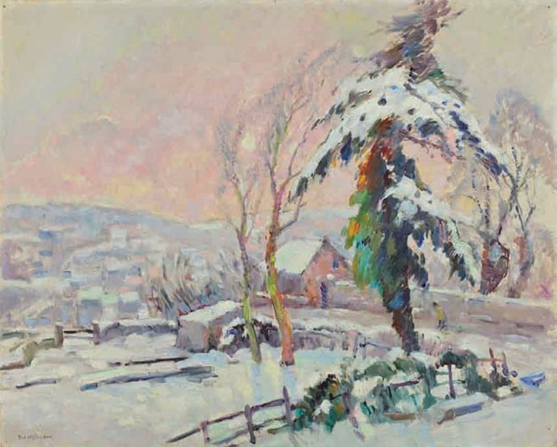 Aldeia coberta de neve - Robert Antoine Pinchon