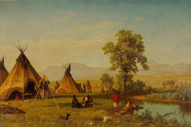 Aldeia Sioux perto de Fort Laramie - Albert Bierstadt
