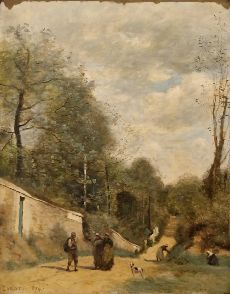 Ville-d'Avray, o caminho da estação - Jean-Baptiste Camille Corot