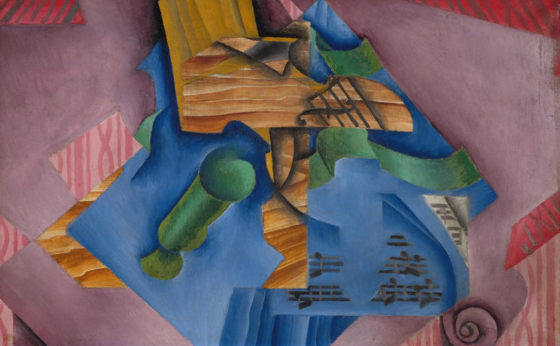 Violino e copo de vidro - Juan Gris