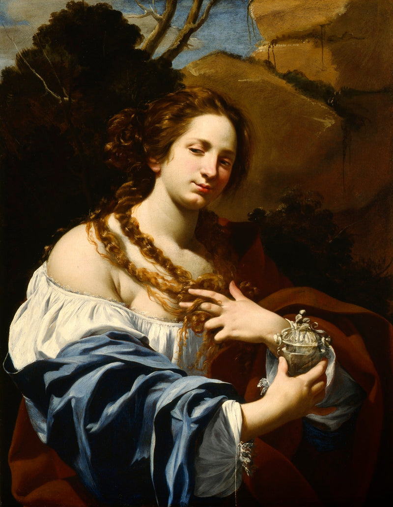 Virginia Vezzi, esposa do artista, e Marie Madeleine - Simon Vouet