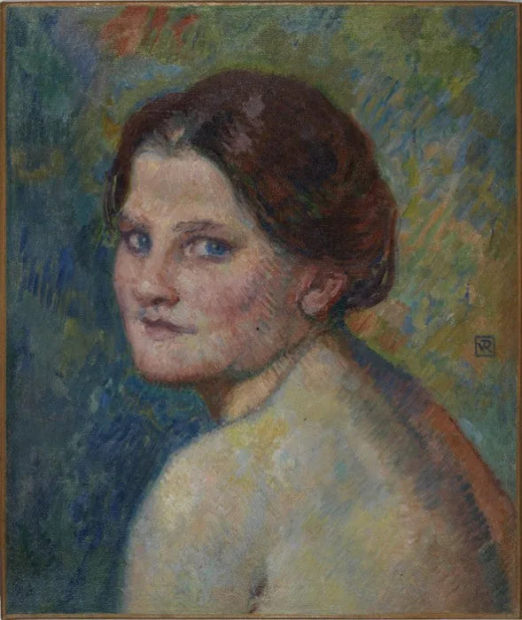 Rosto de mulher ao ar livre - Théo van Rysselberghe