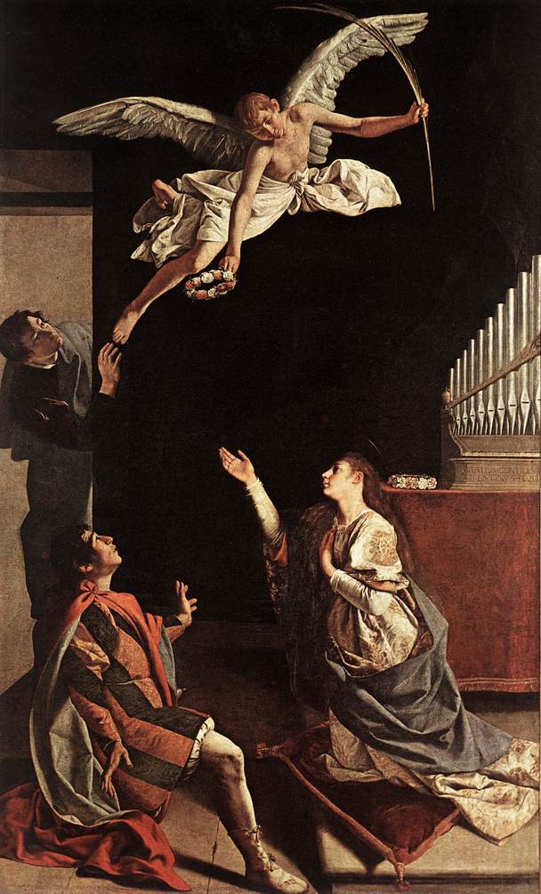 Visão de Santa Cecília - Orazio Gentileschi