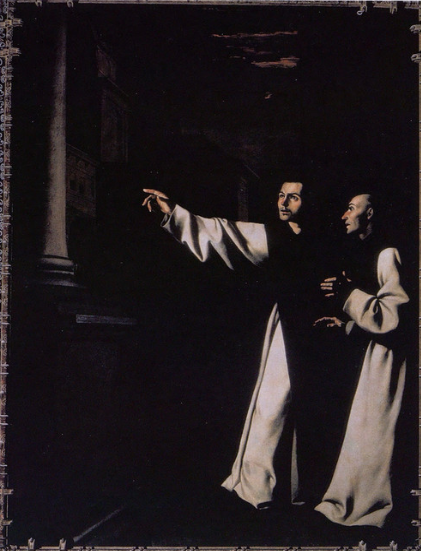 Visão premonitória do irmão Pedro de Salamanca - Francisco de Zurbarán