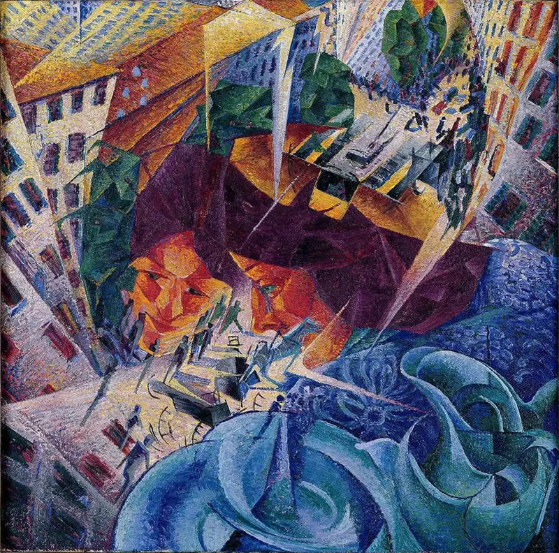 Visões simultâneas - Umberto Boccioni