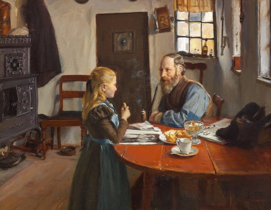 Visita ao avô. - H. A. Brendekilde