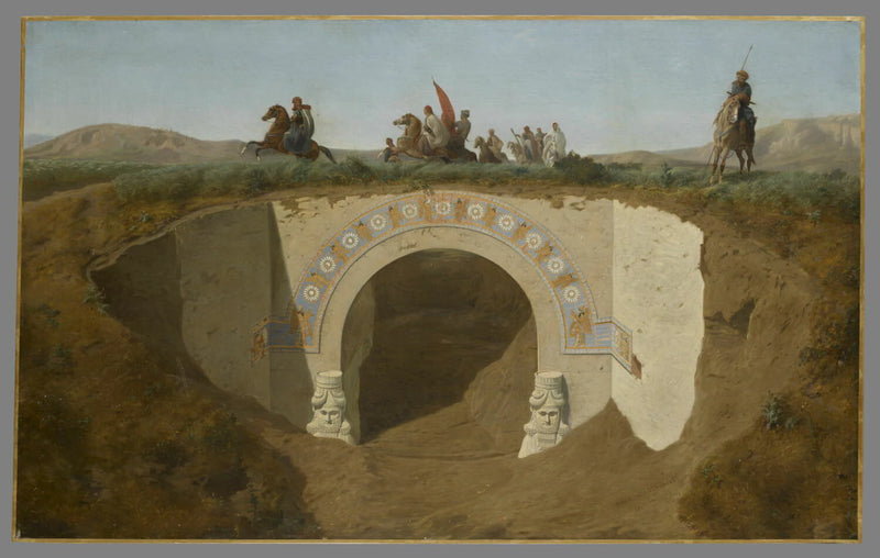 Visite du pacha de Mossoul aux fouilles de Khorsabad, ancienne Ninive - Félix Thomas