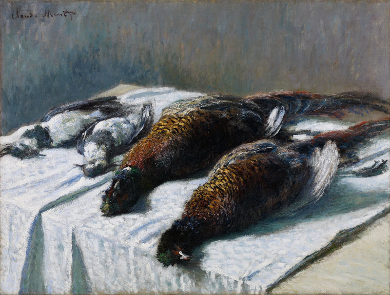 Natureza morta com faisões e tarambolas W550 - Claude Monet