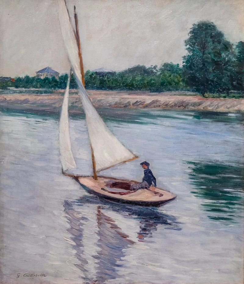 Veleiro no Sena em Argenteuil - Gustave Caillebotte