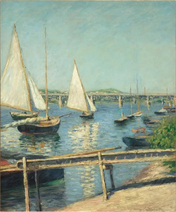 Veleiros em Argenteuil - Gustave Caillebotte