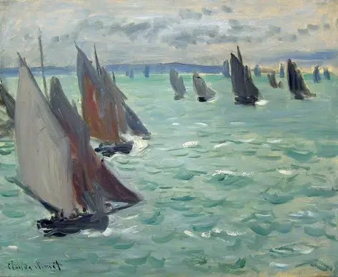 Veleiros no mar - Claude Monet