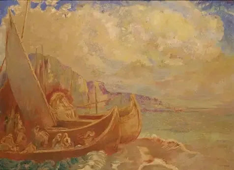 Veleiros (Paisagem Alegórica) - Odilon Redon
