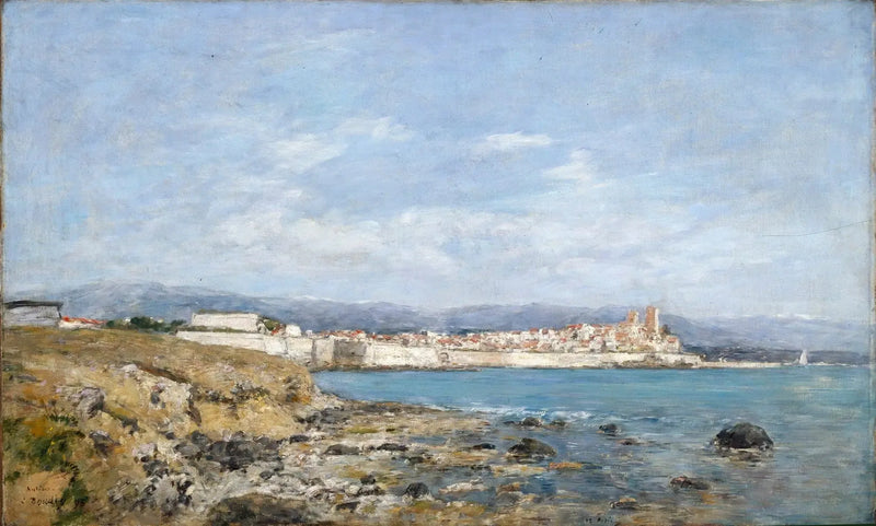 Ver Antibes ao pôr do sol - Eugène Boudin