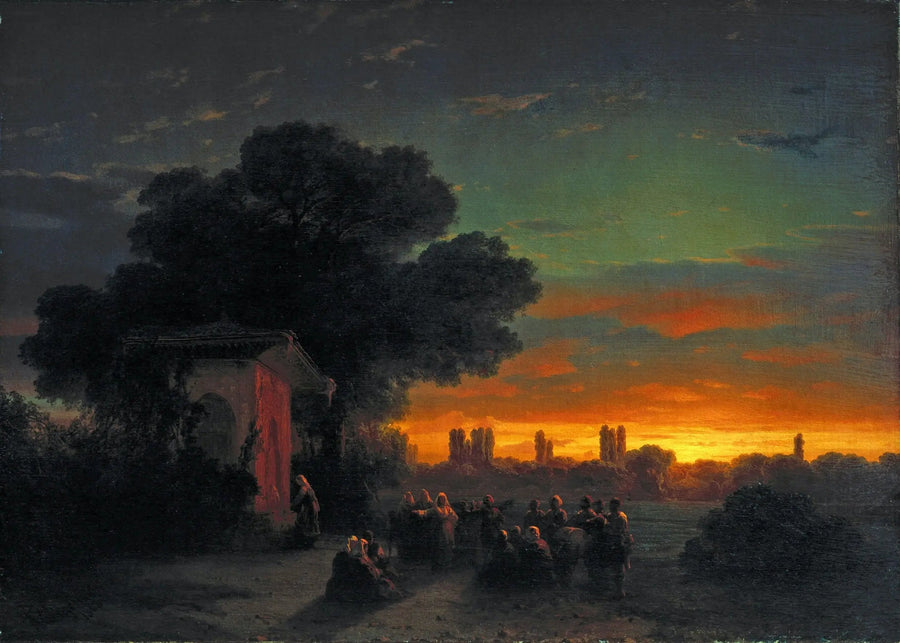 Ver na Crimeia ao pôr do sol - Ivan Aivazovsky