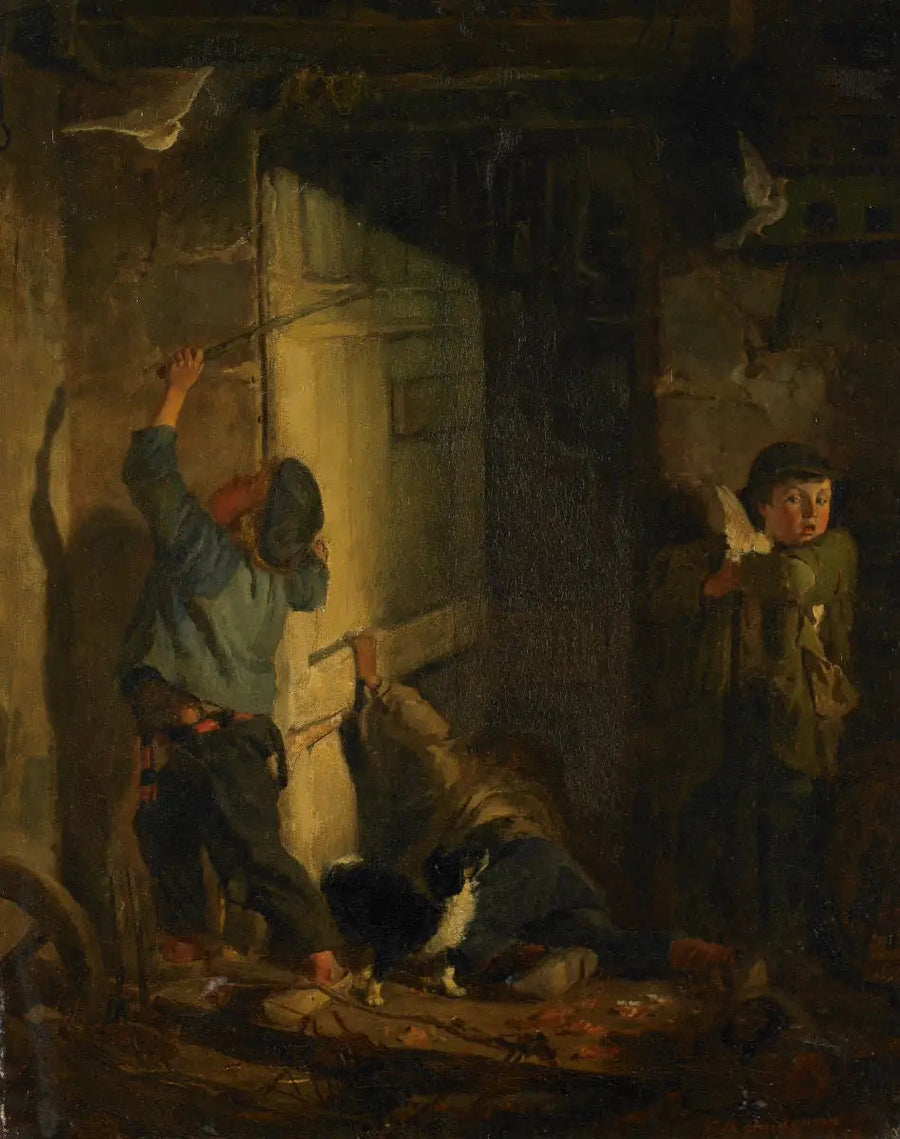 Voar para o poleiro do pombo - Frederick Arthur Bridgman