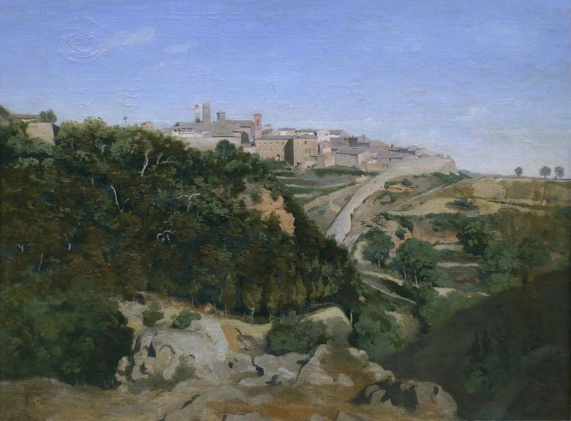 Volterra, a prefeitura - Jean-Baptiste Camille Corot