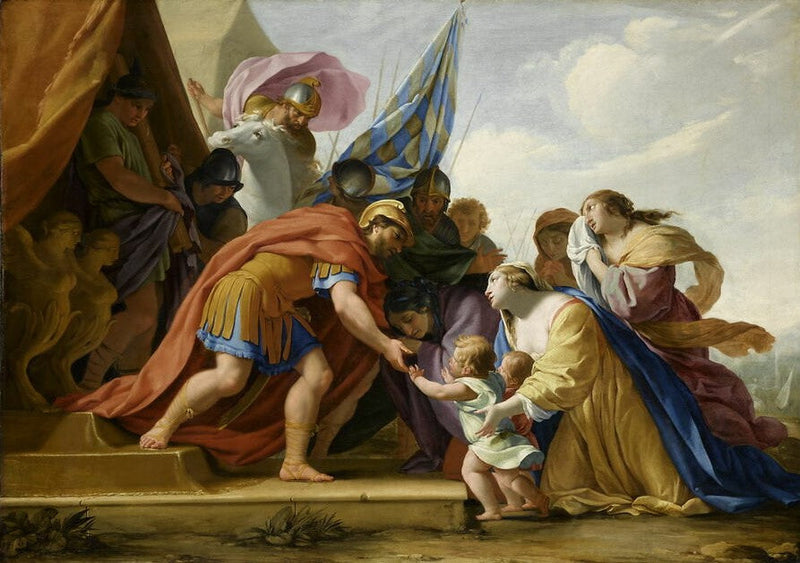 Volumnie e Véturie diante de Coriolanus - Eustache Le Sueur