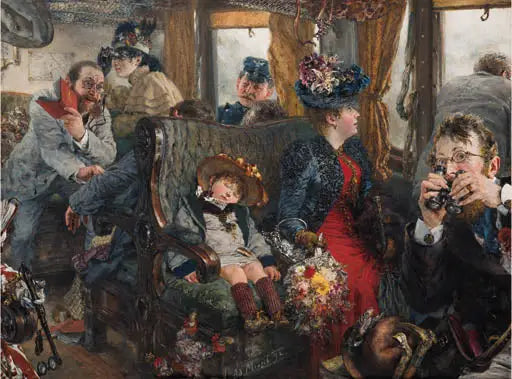 Viajar por uma bela natureza - Adolph von Menzel