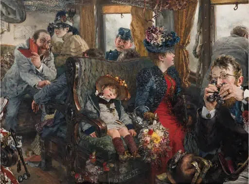 Viajar por uma bela natureza - Adolph von Menzel