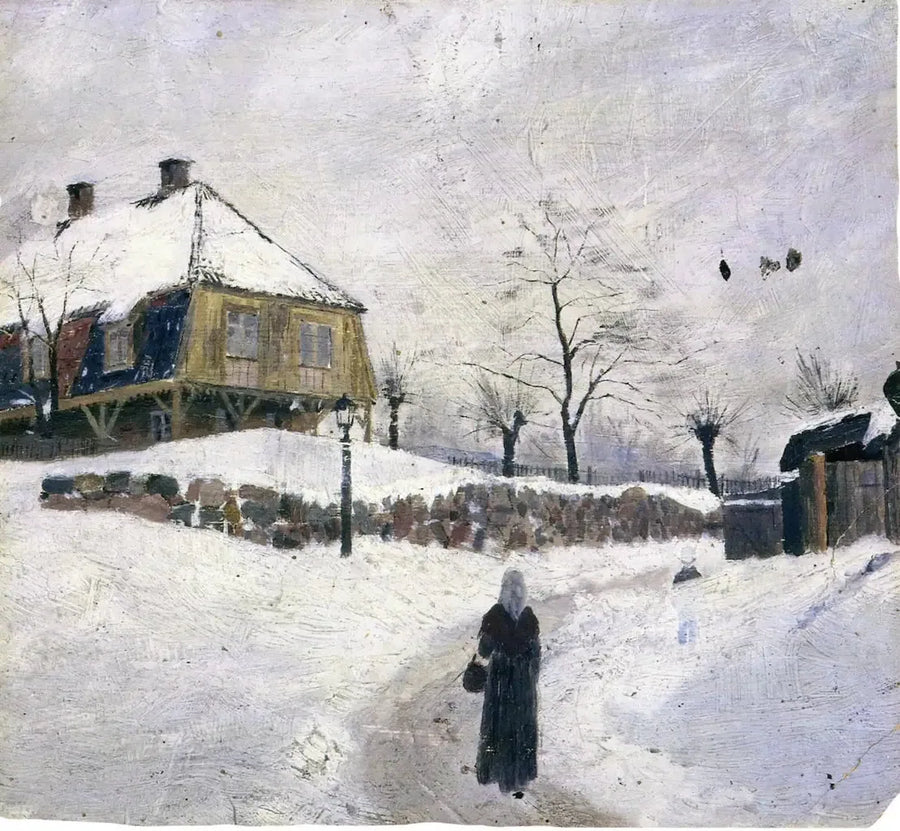 Øvre Foss no inverno - Edvard Munch