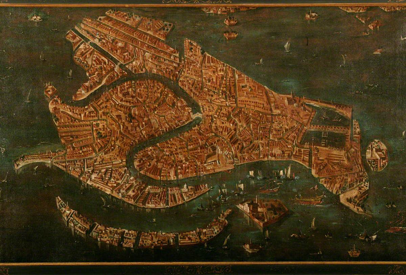 Vista aérea de Veneza - Francesco Guardi