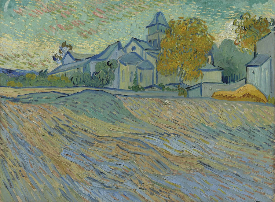 Vista do asilo e da Capela de Saint-Rémy - Vincent van Gogh
