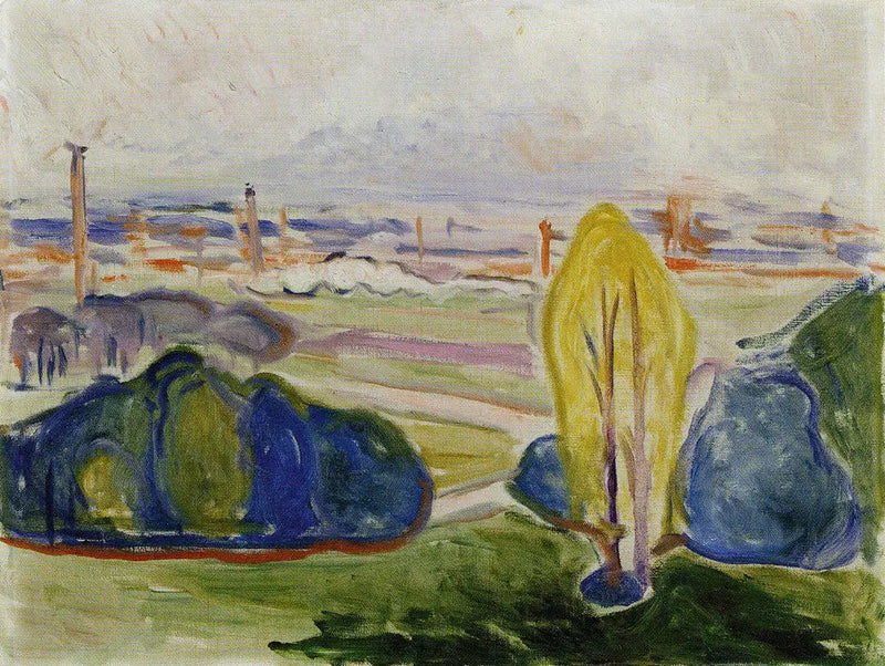 Vista além de Chemnitzal - Edvard Munch