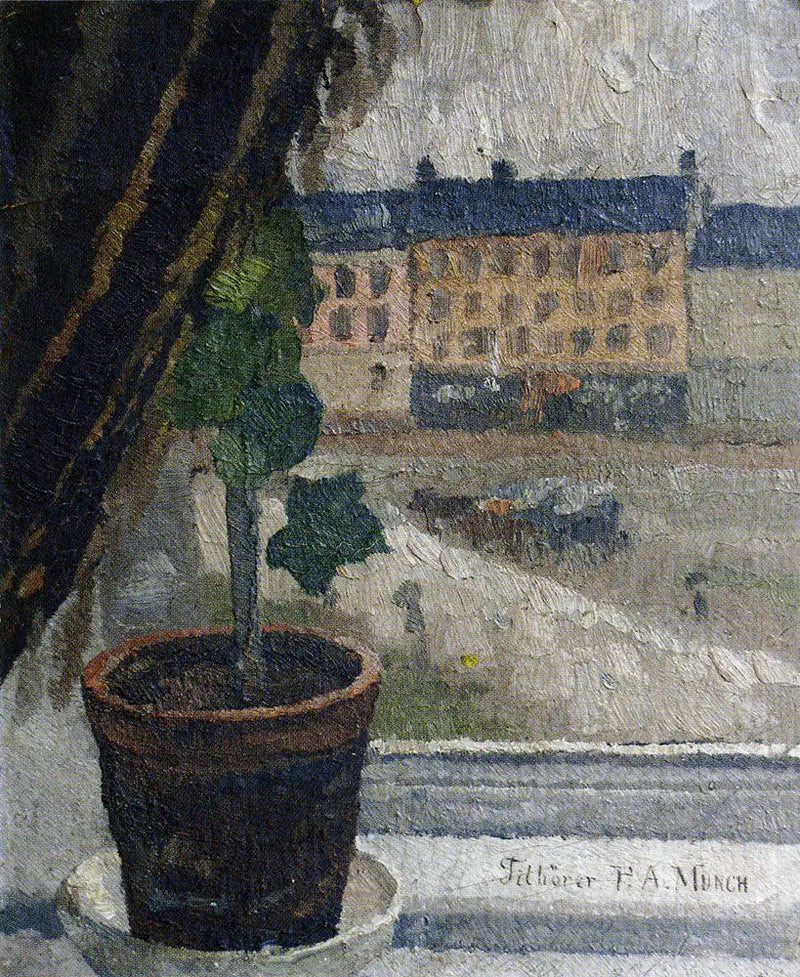 Vista além da praia Olaf Rye - Edvard Munch