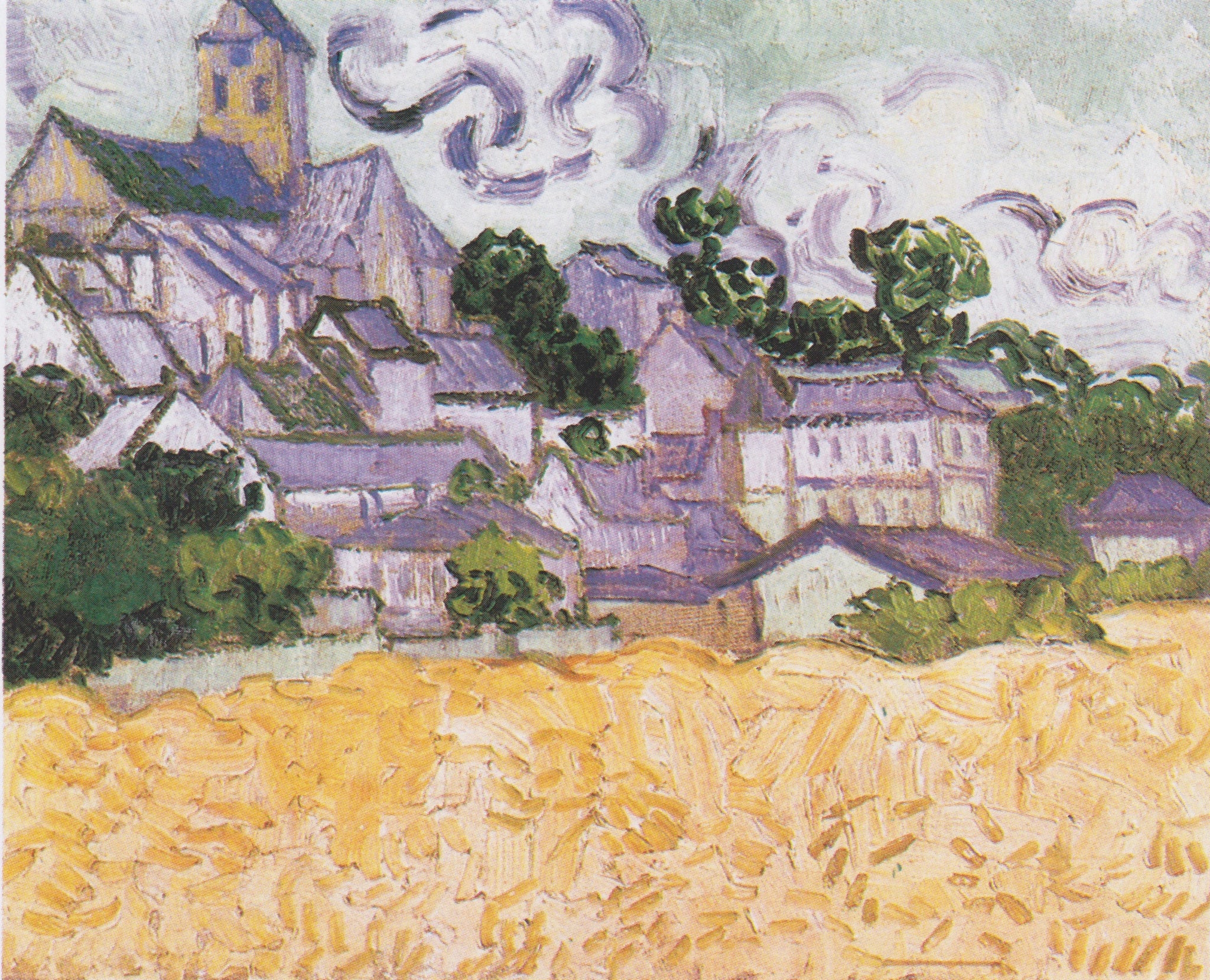 Vue d’Auvers-sur-Oise de Vincent van Gogh, 1890, RISD Museum