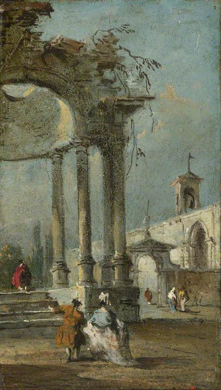 Vista Caprice com ruínas - Francesco Guardi
