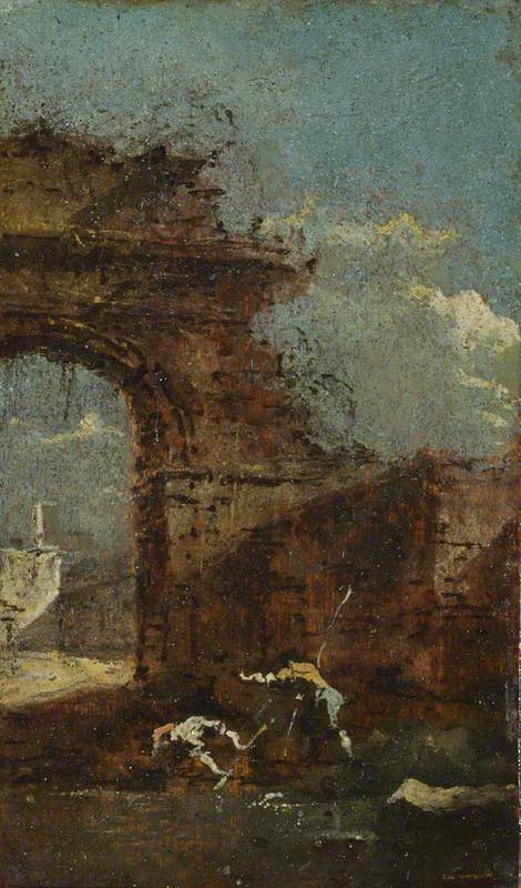 Vista Caprice com ruínas - Francesco Guardi