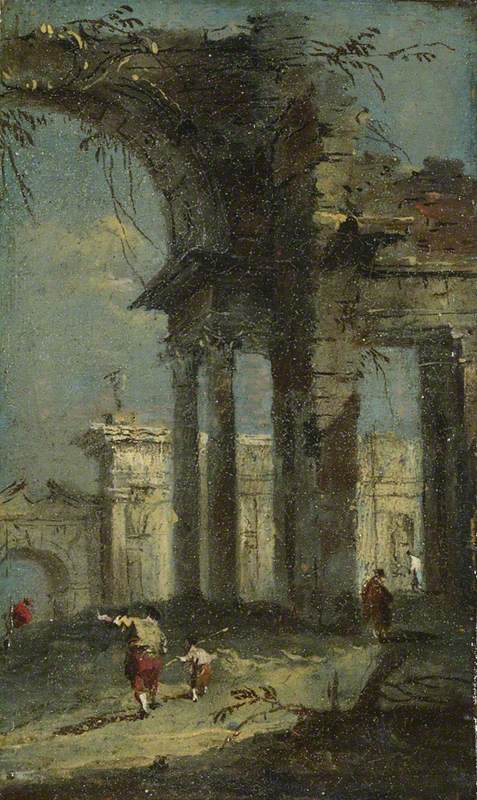 Vista Caprice com ruínas - Francesco Guardi