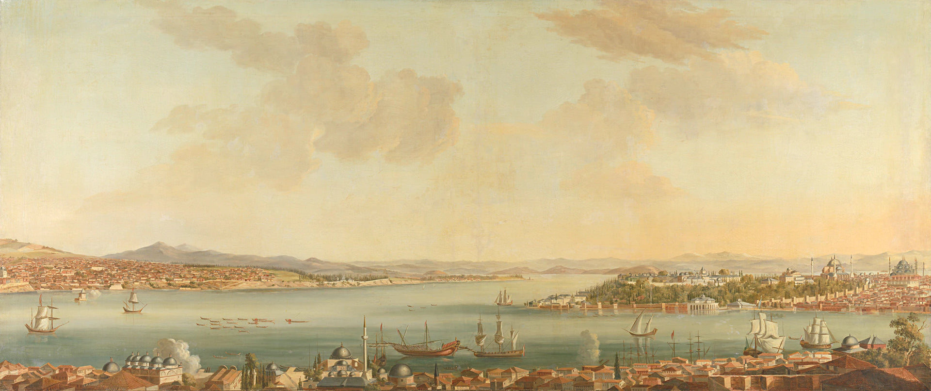 Vue de Constantinople et du Sérail depuis l'ambassade de Suède à Péra - Jan van der Steen