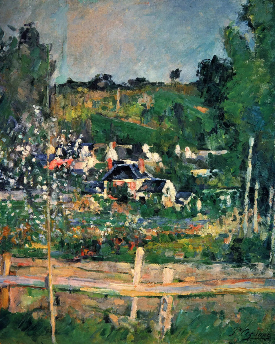 Vista de Auvers-sur-Oise – A Barreira - Paul Cézanne