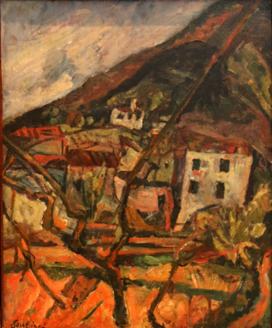 Vista de uma vila, Céret no Roussillon - Chaim Soutine