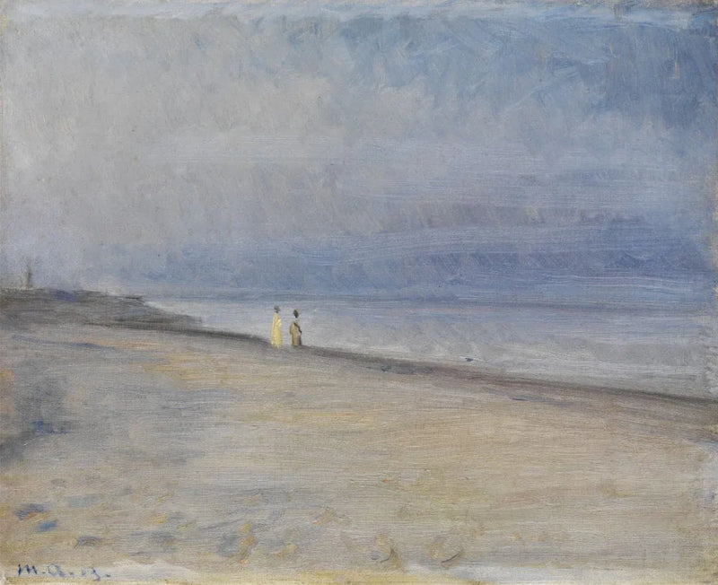 Vista de uma praia - Michael Peter Ancher