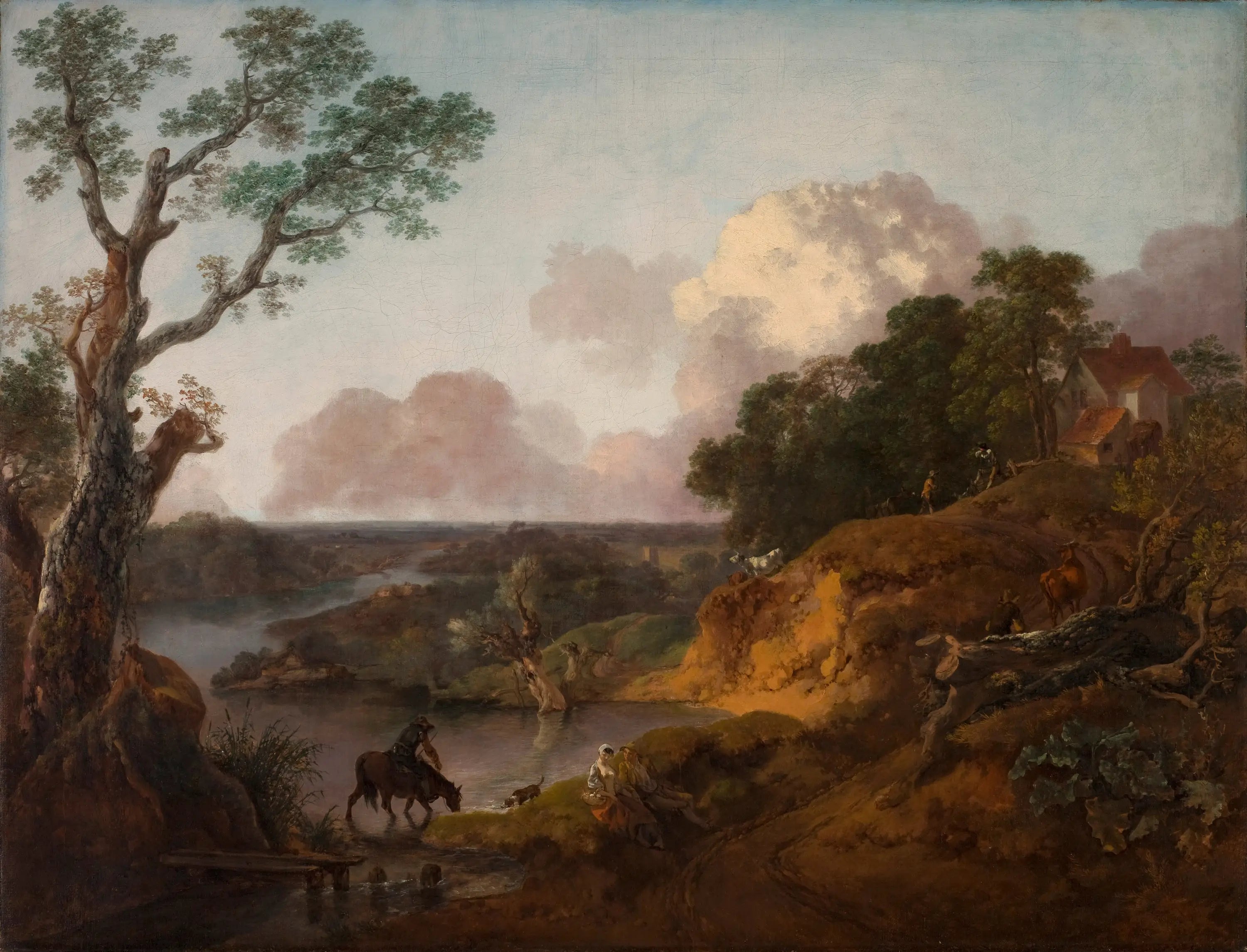 Vue dans le Suffolk - Thomas Gainsborough image 1 copie peinte à la main à l’huile