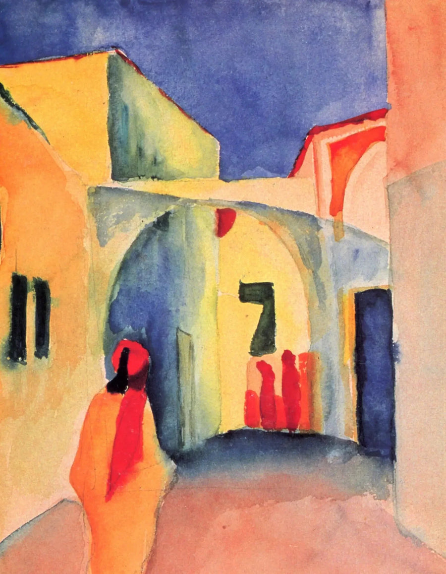 Vista em um beco - August Macke