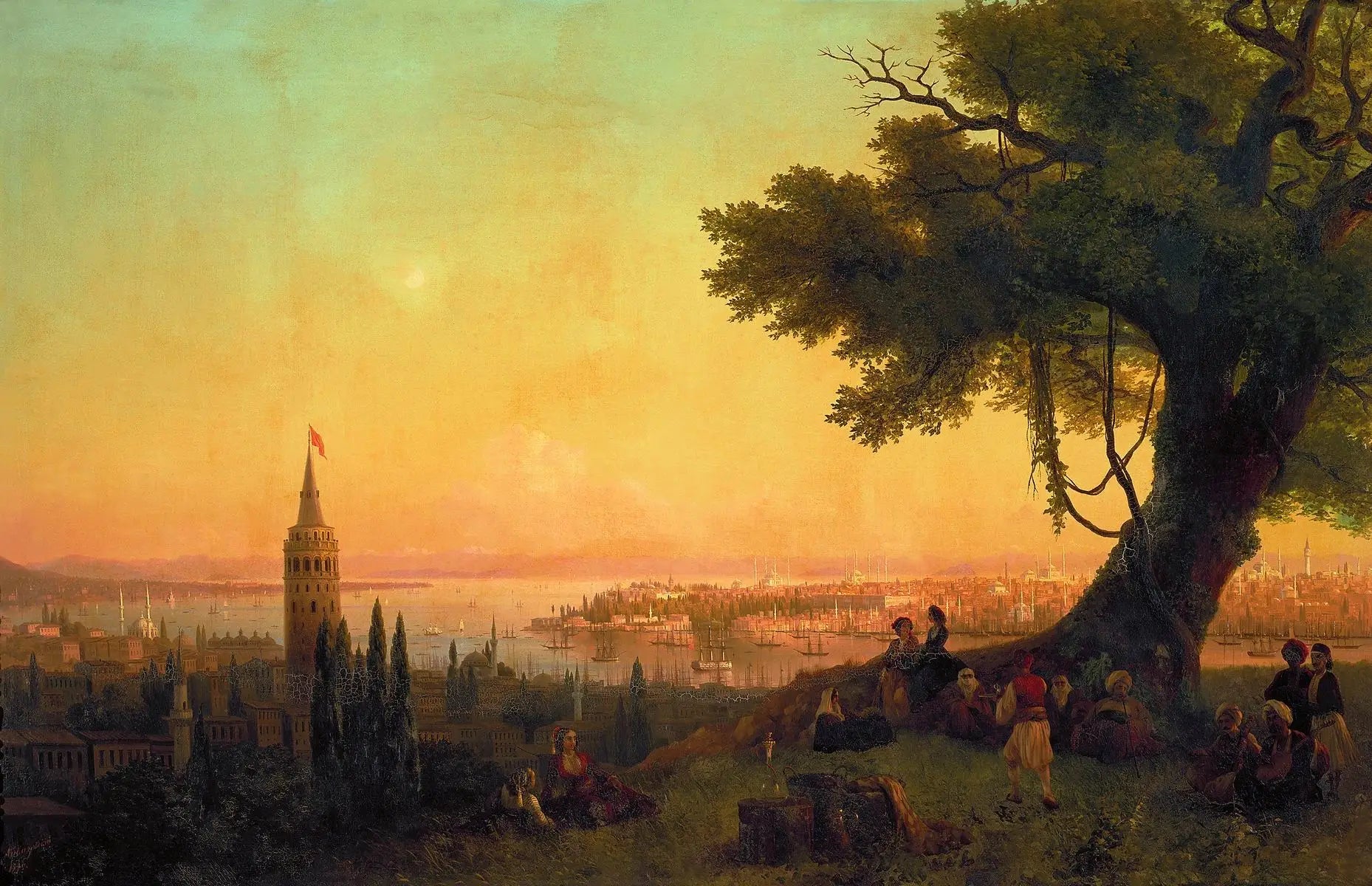 Vue de Constantinople à la lumière du soir - Ivan Aïvazovski - Alpha Reproduction