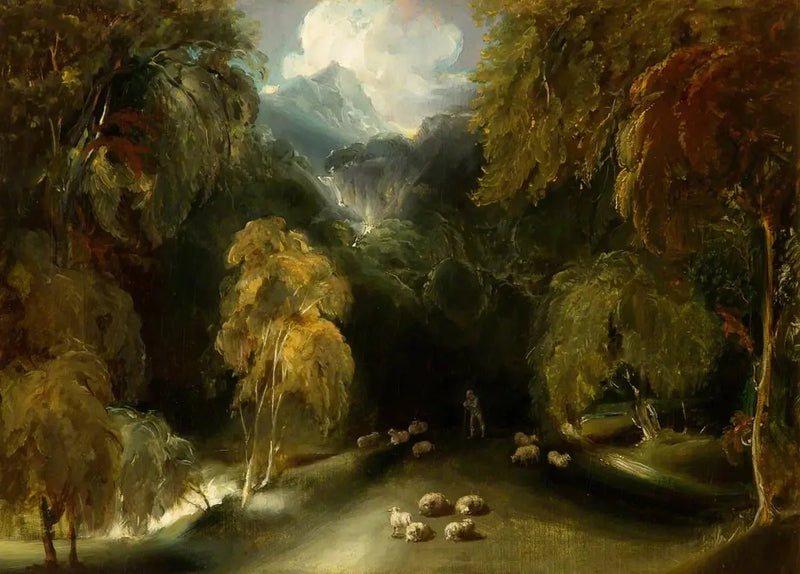 Vista de Dovedale, em direção a Thorpe Cloud - Thomas Lawrence