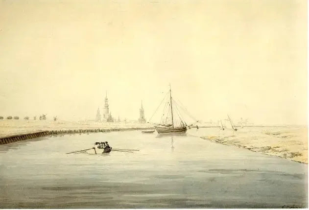 Vista de Greifswald a partir do Leste - Caspar David Friedrich
